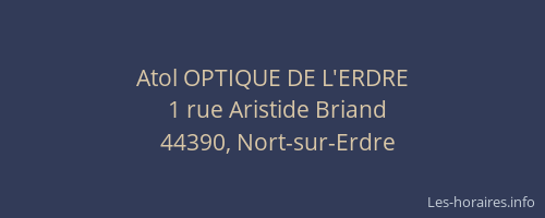 Atol OPTIQUE DE L'ERDRE