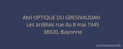 Atol OPTIQUE DU GRESIVAUDAN