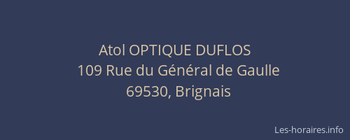 Atol OPTIQUE DUFLOS