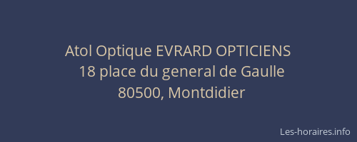 Atol Optique EVRARD OPTICIENS