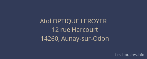 Atol OPTIQUE LEROYER