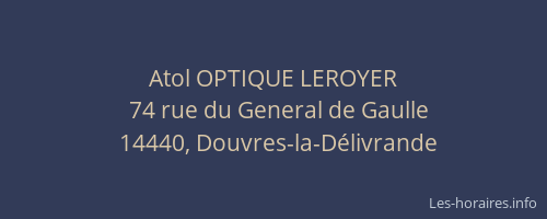 Atol OPTIQUE LEROYER