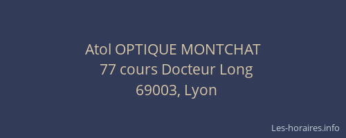 Atol OPTIQUE MONTCHAT