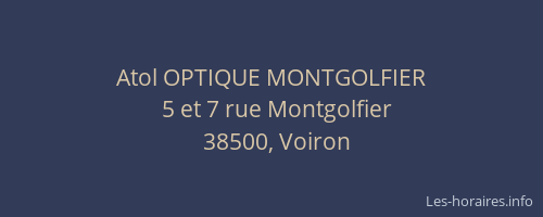 Atol OPTIQUE MONTGOLFIER