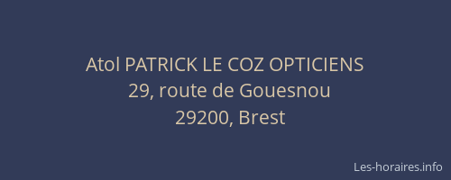 Atol PATRICK LE COZ OPTICIENS