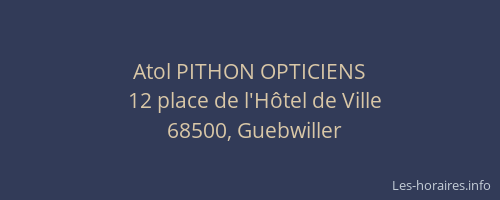 Atol PITHON OPTICIENS