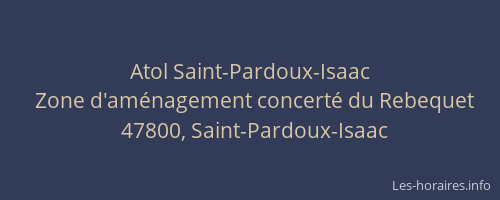 Atol Saint-Pardoux-Isaac