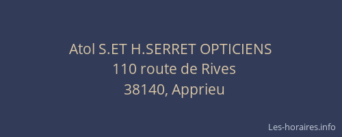 Atol S.ET H.SERRET OPTICIENS