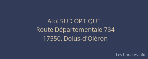 Atol SUD OPTIQUE