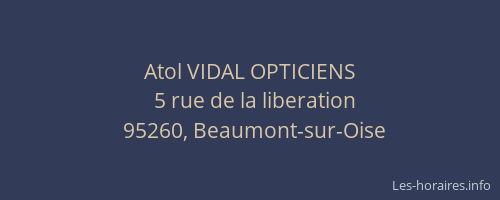 Atol VIDAL OPTICIENS