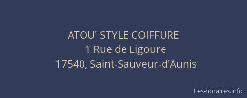 ATOU' STYLE COIFFURE