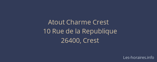 Atout Charme Crest