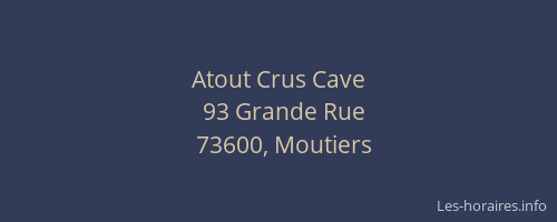 Atout Crus Cave