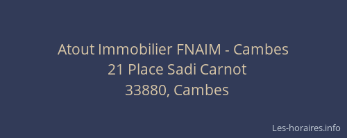 Atout Immobilier FNAIM - Cambes