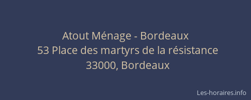 Atout Ménage - Bordeaux