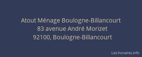 Atout Ménage Boulogne-Billancourt
