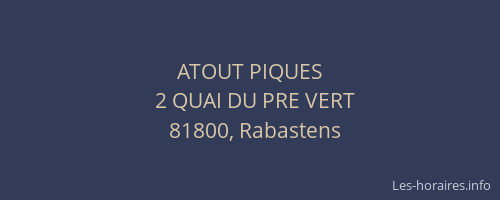 ATOUT PIQUES