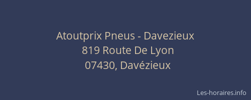 Atoutprix Pneus - Davezieux