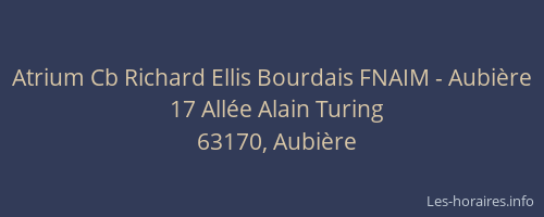 Atrium Cb Richard Ellis Bourdais FNAIM - Aubi&egrave;re