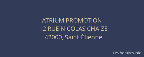 ATRIUM PROMOTION