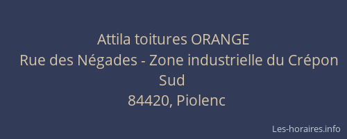 Attila toitures ORANGE