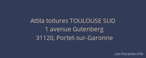 Attila toitures TOULOUSE SUD