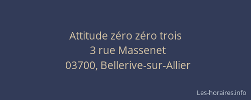 Attitude zéro zéro trois