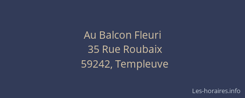 Au Balcon Fleuri