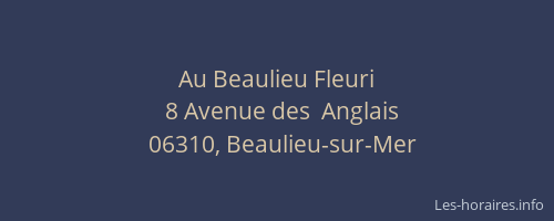 Au Beaulieu Fleuri