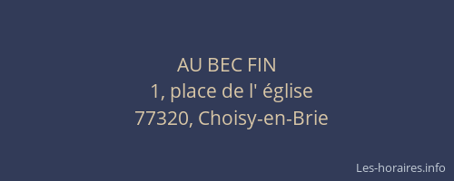 AU BEC FIN