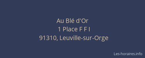 Au Blé d'Or