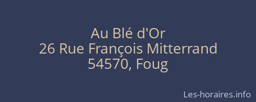 Au Blé d'Or