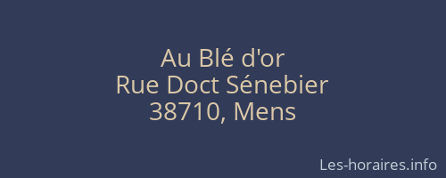 Au Blé d'or