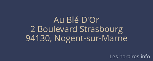 Au Blé D'Or
