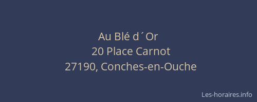 Au Bl&eacute; d&acute;Or