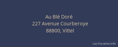 Au Bl&eacute; Dor&eacute;