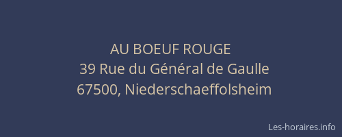 AU BOEUF ROUGE