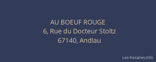 AU BOEUF ROUGE