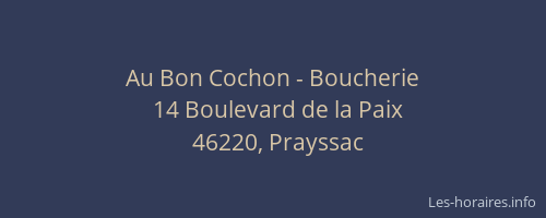 Au Bon Cochon - Boucherie