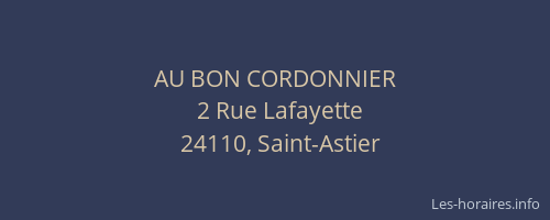 AU BON CORDONNIER