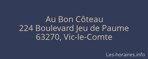 Au Bon Côteau