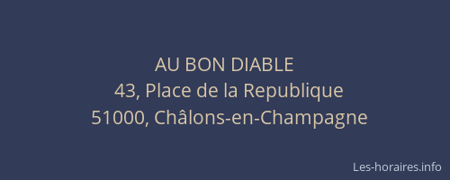 AU BON DIABLE
