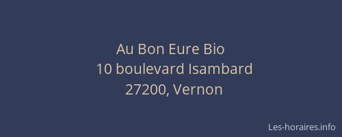 Au Bon Eure Bio