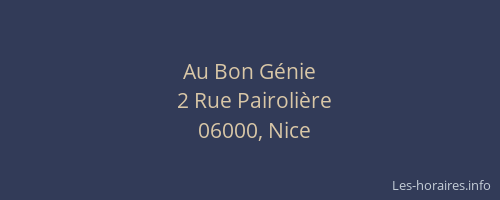 Au Bon Génie