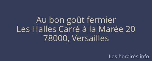 Au bon goût fermier