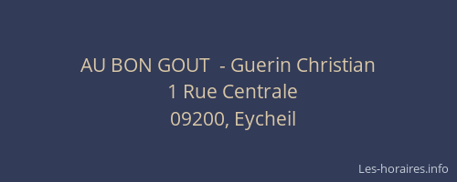 AU BON GOUT  - Guerin Christian
