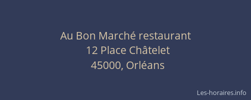 Au Bon Marché restaurant