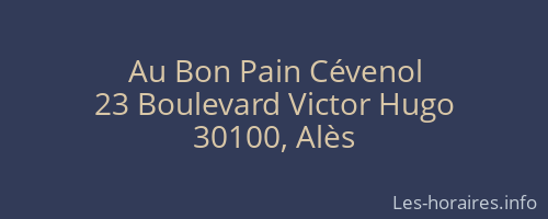 Au Bon Pain Cévenol
