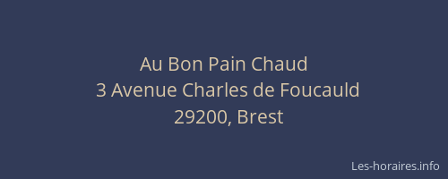 Au Bon Pain Chaud