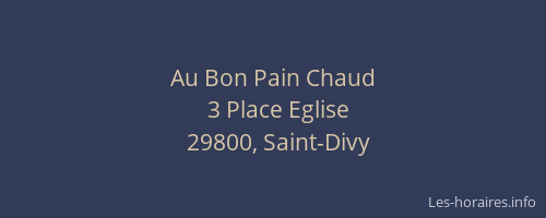Au Bon Pain Chaud